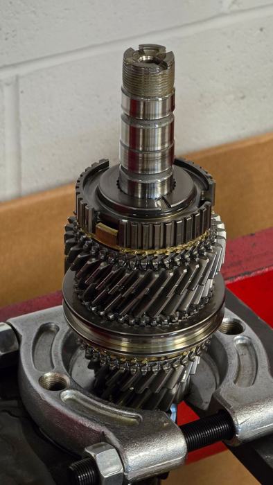 Assembled transmission gear stack